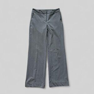 New York & Company Pants Womens 2 Tall Gray Wide Leg Stretch Dress Office Wear